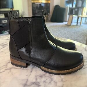 Black Leather Ankle Boots